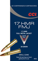 CCI 17 HMR 1,3 g/20 gr FMJ 50 kpl