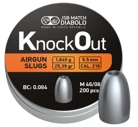 JSB KO Slugs 5,5 mm / .216" 200 kpl