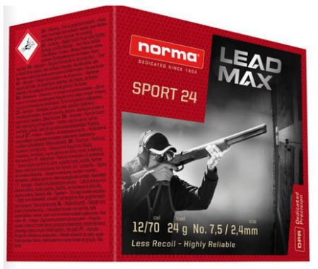 Norma Lead Max 12/70 24 g kiekkopatruuna 250 kpl