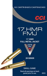 CCI 17 HMR 1,3 g/20 gr FMJ 50 kpl