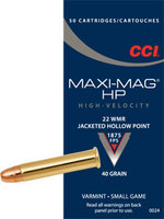 CCI 22 WMR MAXI-MAG HP 2,6 g/40 gr 50 kpl