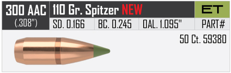 Nosler E-Tip 30 110 gr/7,1 g 50 kpl