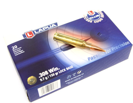 Lapua 308 Lockbase FMJBT 9,72 g/150 gr 20 kpl patruunoita