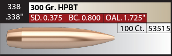 Nosler Custom Competition 338 300 gr/19,4 g 100 kpl