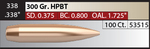 Nosler Custom Competition 338 300 gr/19,4 g 100 kpl