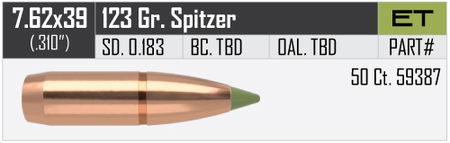Nosler E-Tip .310" 123 gr/8,0 g 50 kpl