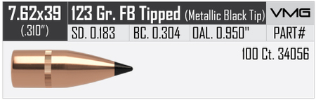 Nosler Varmageddon .310 123 gr/7,97 g FB Tipped 100 kpl