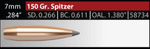 Nosler AccuBond Long Range 7 mm 150 gr/9,7 g  100 kpl