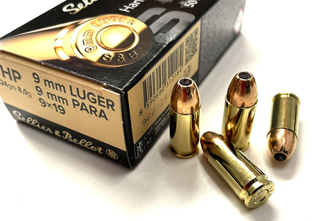 Sellier & Bellot 9 mm Luger JHP  8 g/124 gr ERVA 50 kpl