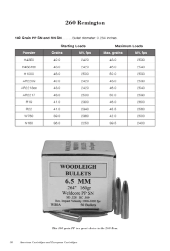 Woodleigh Bullets Loading Manual