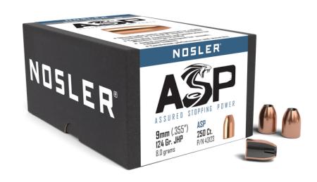 Nosler ASP 9 mm (.355) JHP 124 gr/8,0 g g 250 kpl ERVA
