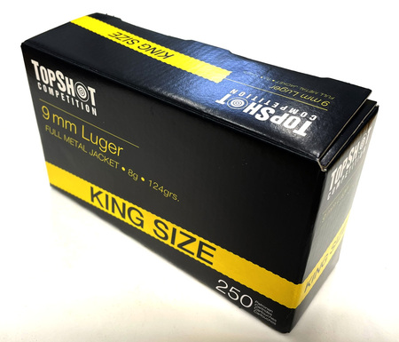TopShot 9 mm Luger FMJ 8 g/123 gr 250 kpl