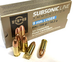 PPU 9 mm Luger FMJ subsonic 10,2 g/158 g 50 kpl