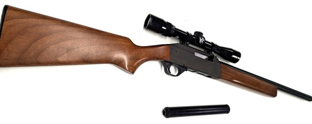 Pienoiskiv��ri Sabatti 22LR, Bushnell 3-9x, vaimennin, vaihtoase