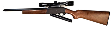 Pienoiskiv��ri Sabatti 22LR, Bushnell 3-9x, vaimennin, vaihtoase
