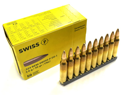 Swiss P 223 Rem DS-1 3,6 g / 55 gr FMJ 1000 kpl