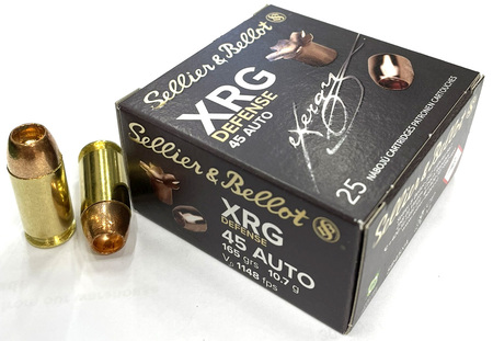 Sellier & Bellot 45 ACP XRG Defense 10,7 g/165 gr ERVA 25 kpl